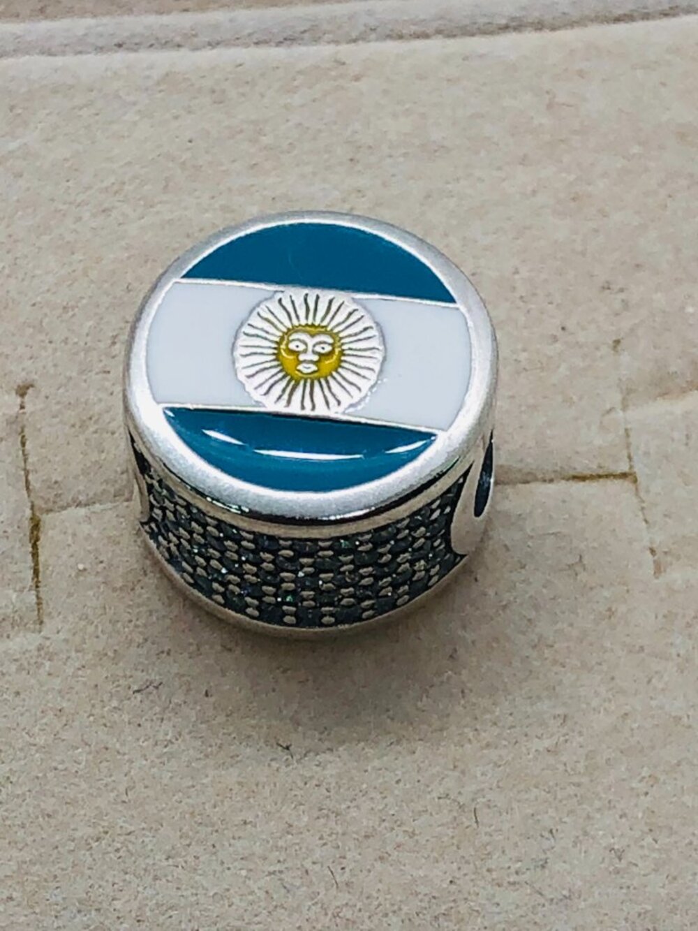 ✨🔥Pandora Argentina Flag Bead Charm